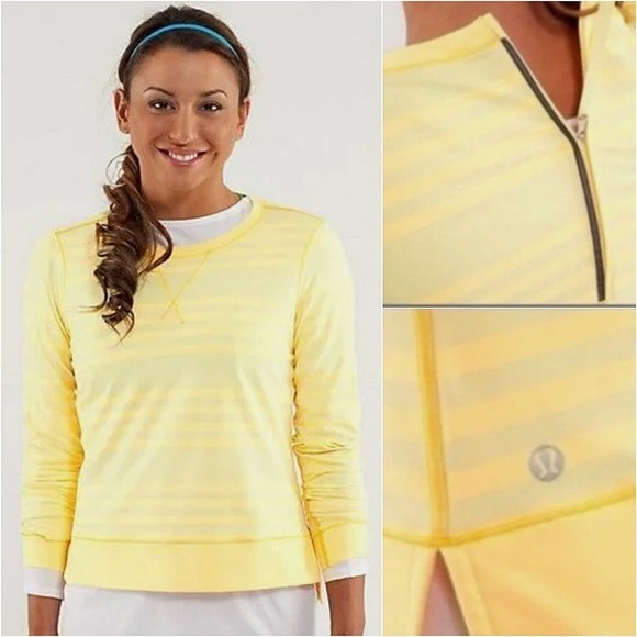 lululemon athletica Tops - Lululemon Run Soft Loose fit Long Sleeve Yellow Orange 8